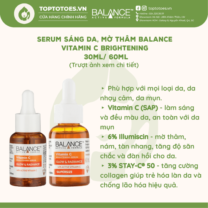 Thành phần chính của Serum Balance Vitamin C